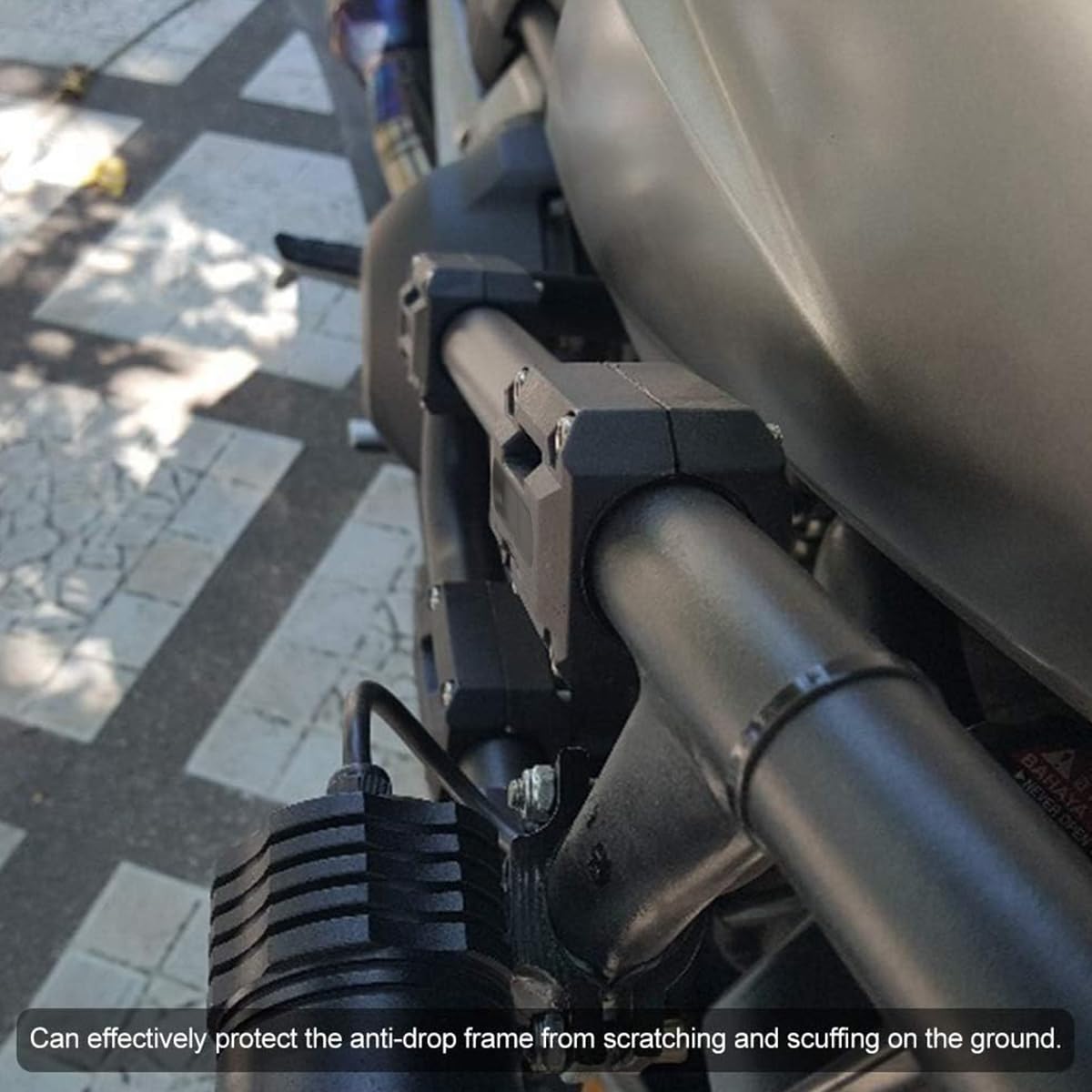 STHIRA Universal Bumper Guard for Bike with Shock Absorbing Nylon Frame Sliders | Fits 22mm 25mm 28mm Pipes