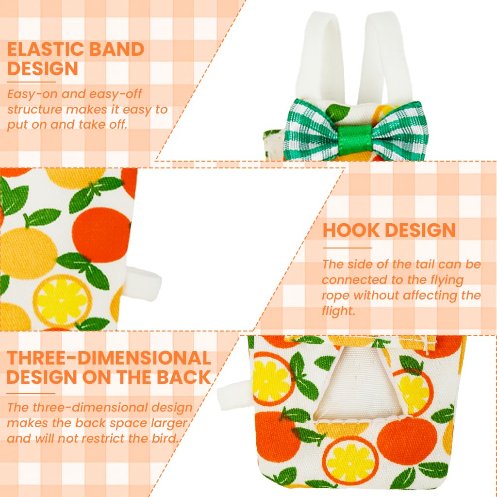 ZIBUYU Parrot Clothes 2Pcs for Budgies featuring Elastic Straps and Soft Waterproof Fabric | Washable Bird Flight Suit