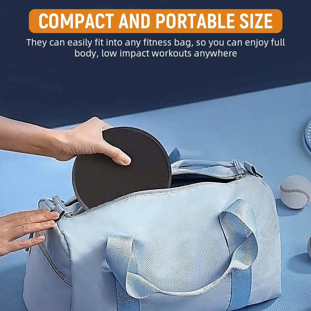 Proberos Yoga Sliding Pads for Core Strength and Balance 6.8 in | Dual-Sided EVA & PP Design