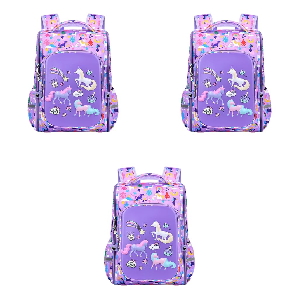 PALAY Girls School Backpack for Travel and Camping with 39×29×17cm Storage | Waterproof EVA and Padded Back Design for Kids 5–10