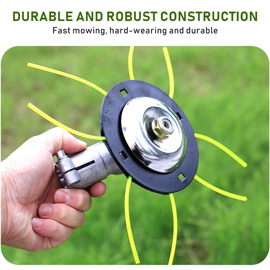 ORTIZA String Trimmer Head for Thick Grass with 4 Cutting Lines and Metal Housing | Universal 5mm Fit