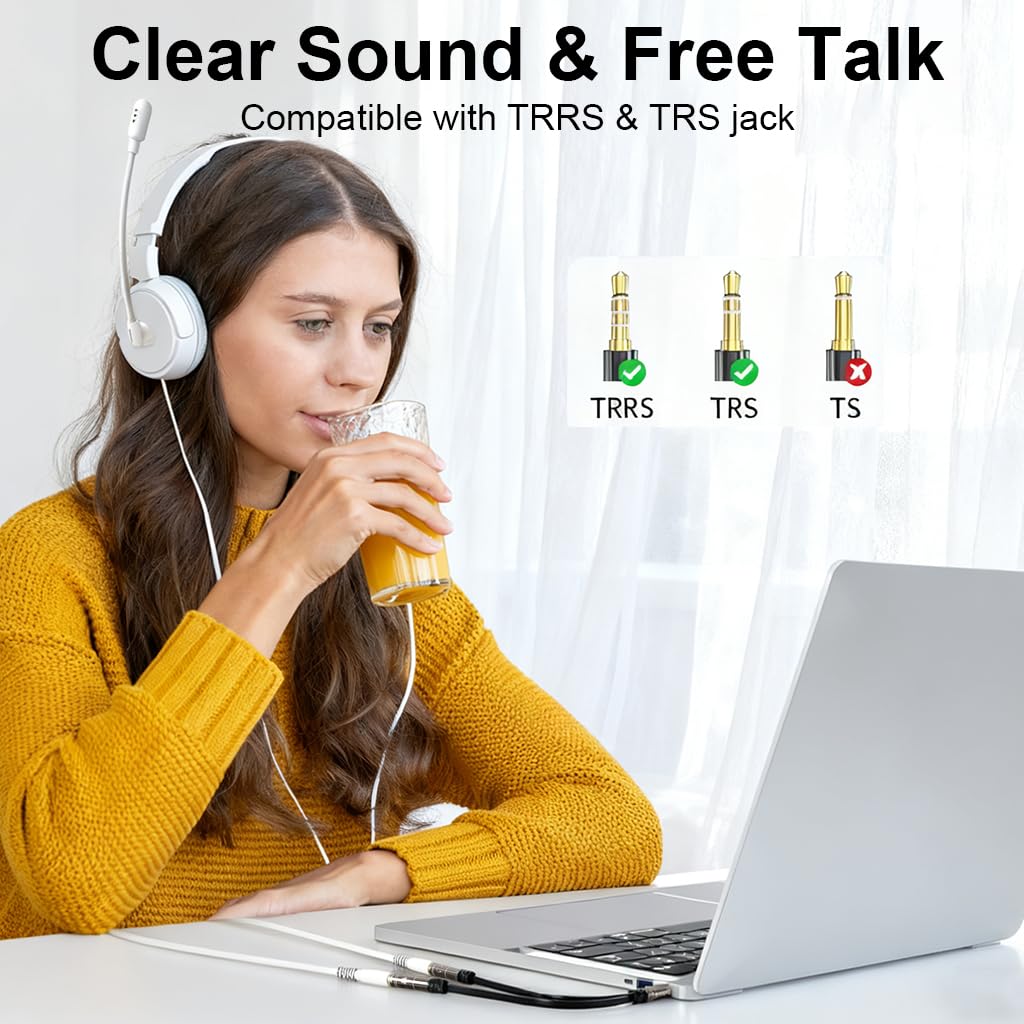ZORBES Headset Splitter 3.5mm for Gaming and Audio Sharing with Gold Plated Connectors | Plug and Go Design
