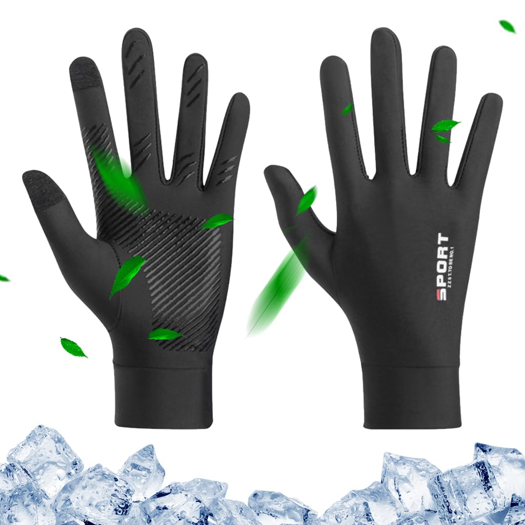 PROBEROS Sun Protection Gloves UPF 50+ for Outdoor Use with Anti-Slip Palm & Touch Screen Tips