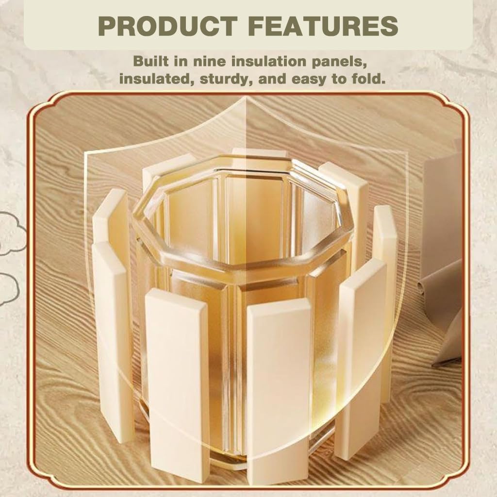 HANNEA Foldable Feet Soaking Bath Tub for Home Pedicure and Relaxation featuring Collapsible Design | Portable Foot Spa Basin with Multi Layer Insulation Structure