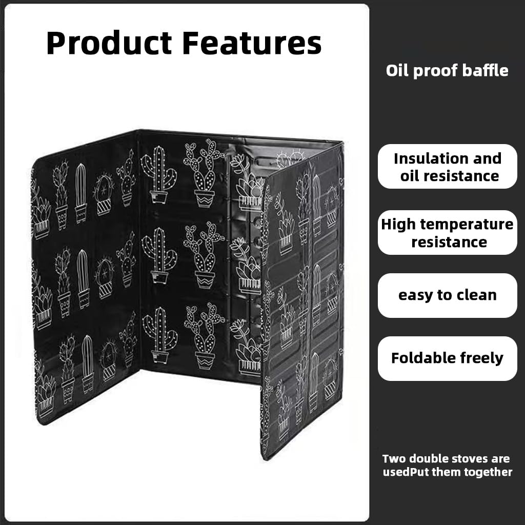 Supvox Oil Splatter Guard for Kitchen with Foldable 3 Panel Shield 28x32cm Aluminum Foil | Heat Resistant Wall Protector