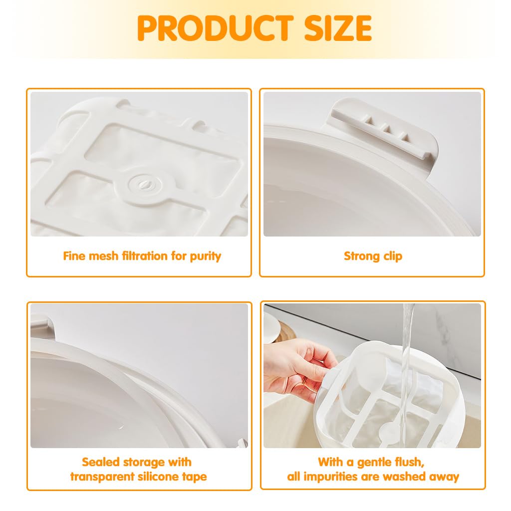 Supvox Yogurt Strainer for Homemade Greek Yogurt with Spring Loaded Press and 3L Capacity | BPA Free Reusable Filter Cup