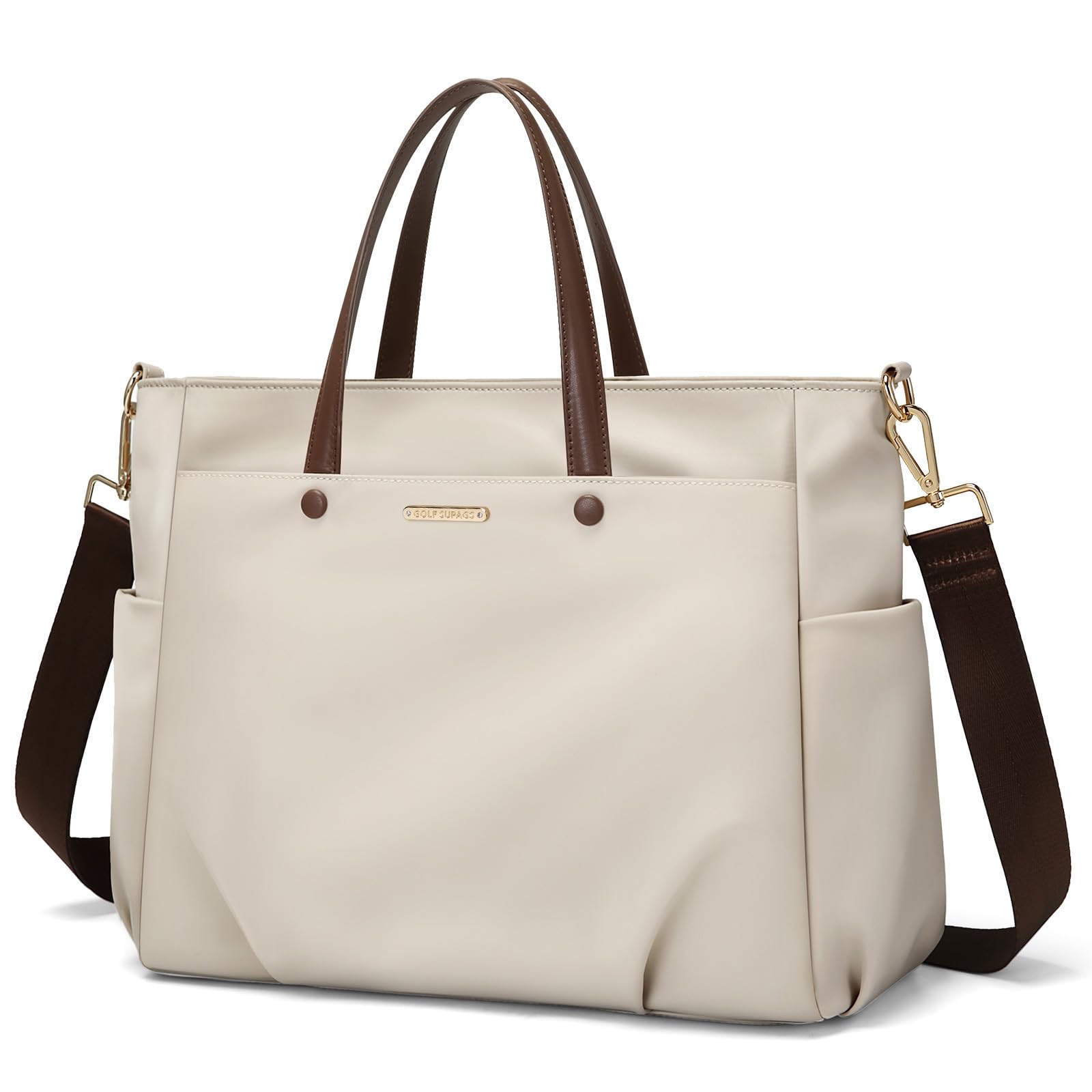 PALAY Laptop Bag for Women Office Use with 15.6 Inch Capacity featuring Water Resistant Oxford Cloth | Elegant Work Tote Handbag