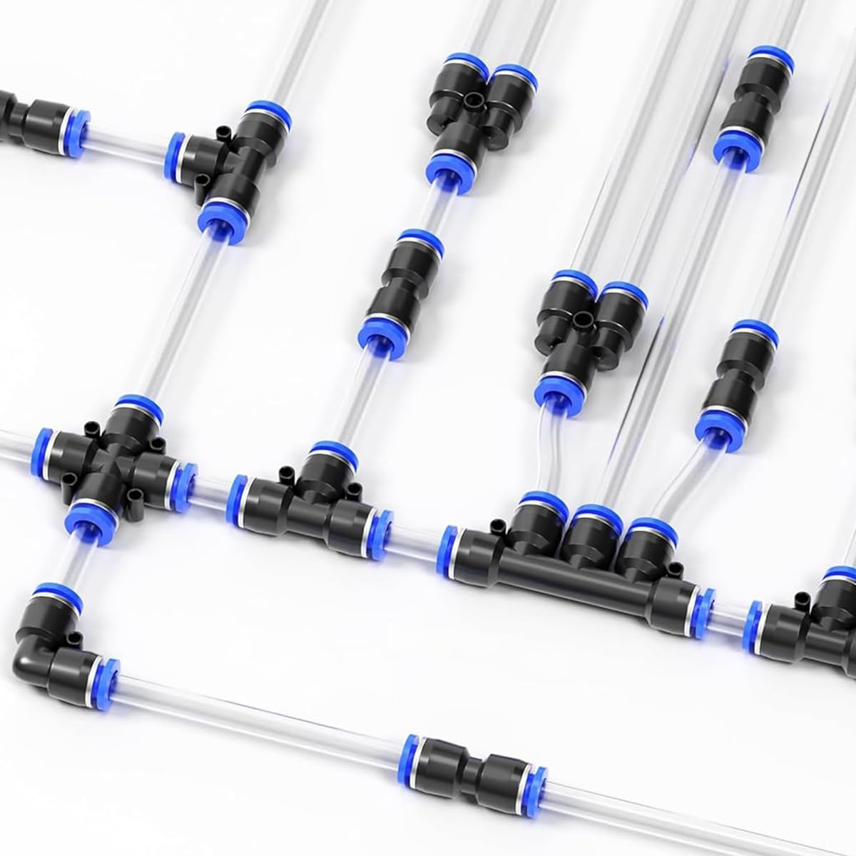 Serplex Air Hose Fittings Kit for 6mm Tube with Quick Connect Push In Design | 40 Pcs Set