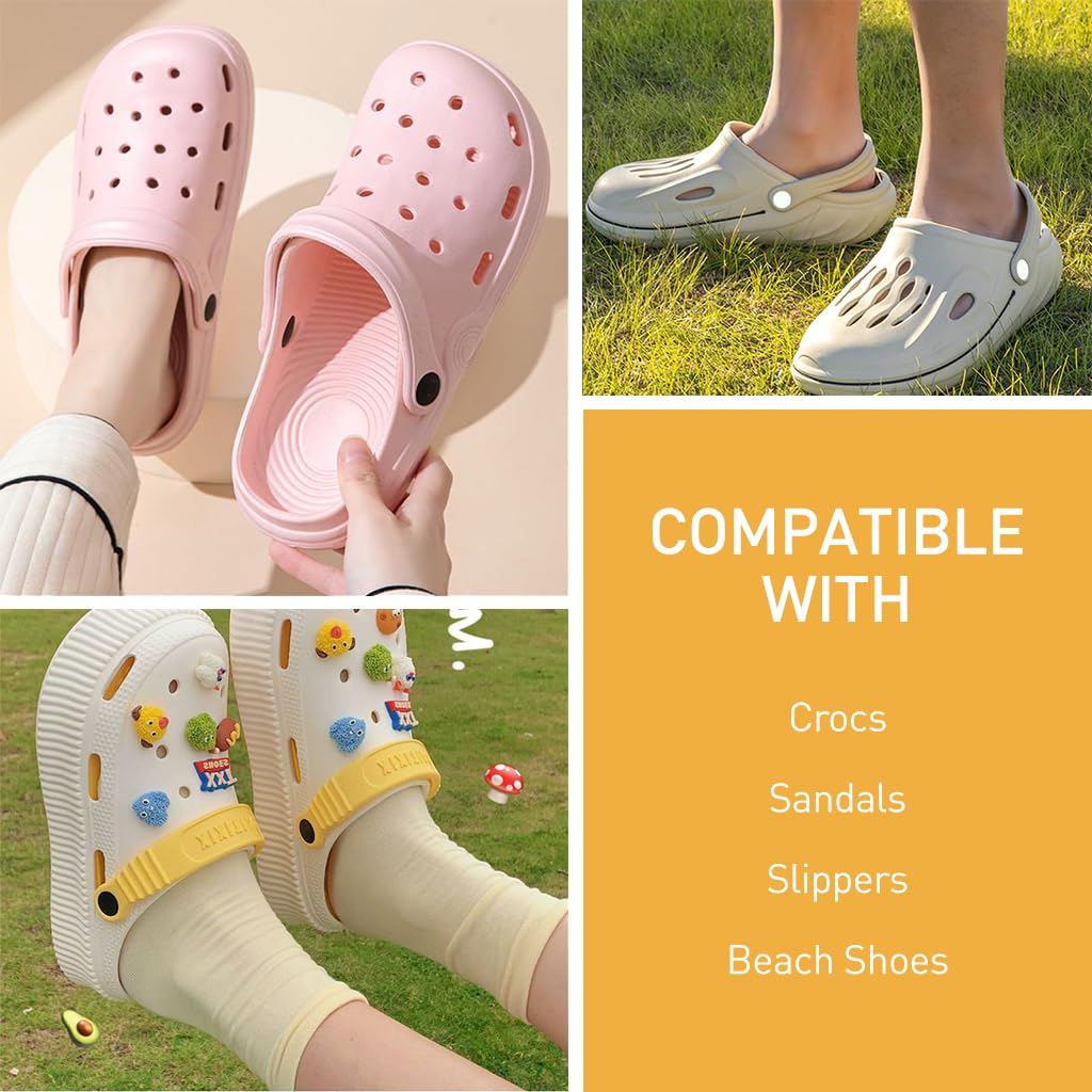 ZIBUYU Replacement Rivets for Crocs Shoes Strap Repair with Resin Fastener Buttons 100 pcs