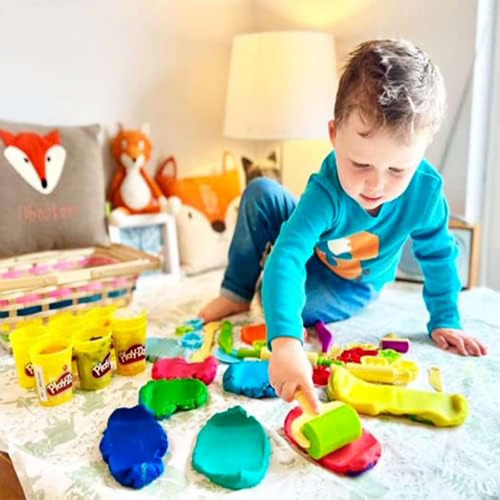 PATPAT Play Dough Tools Set of 20 pcs for Kids featuring 12 Molds and 8 Craft Tools | Safe Plastic