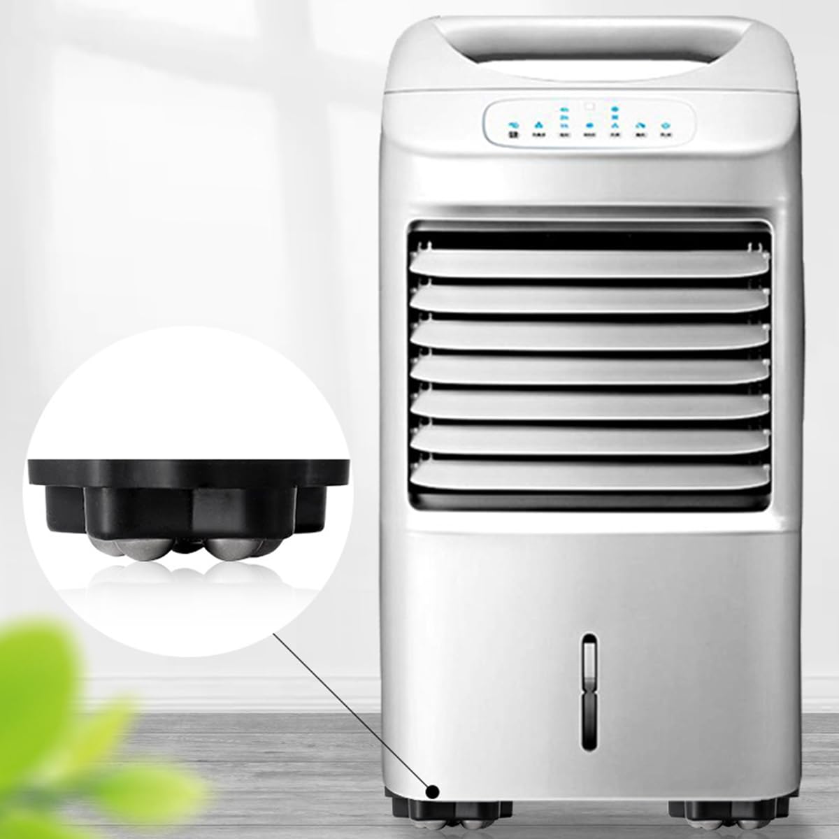 HASTHIP Self Adhesive Caster Wheels for Furniture with Brake Pads and 360° Swivel | 8Pcs Set Supporting 150kg Load