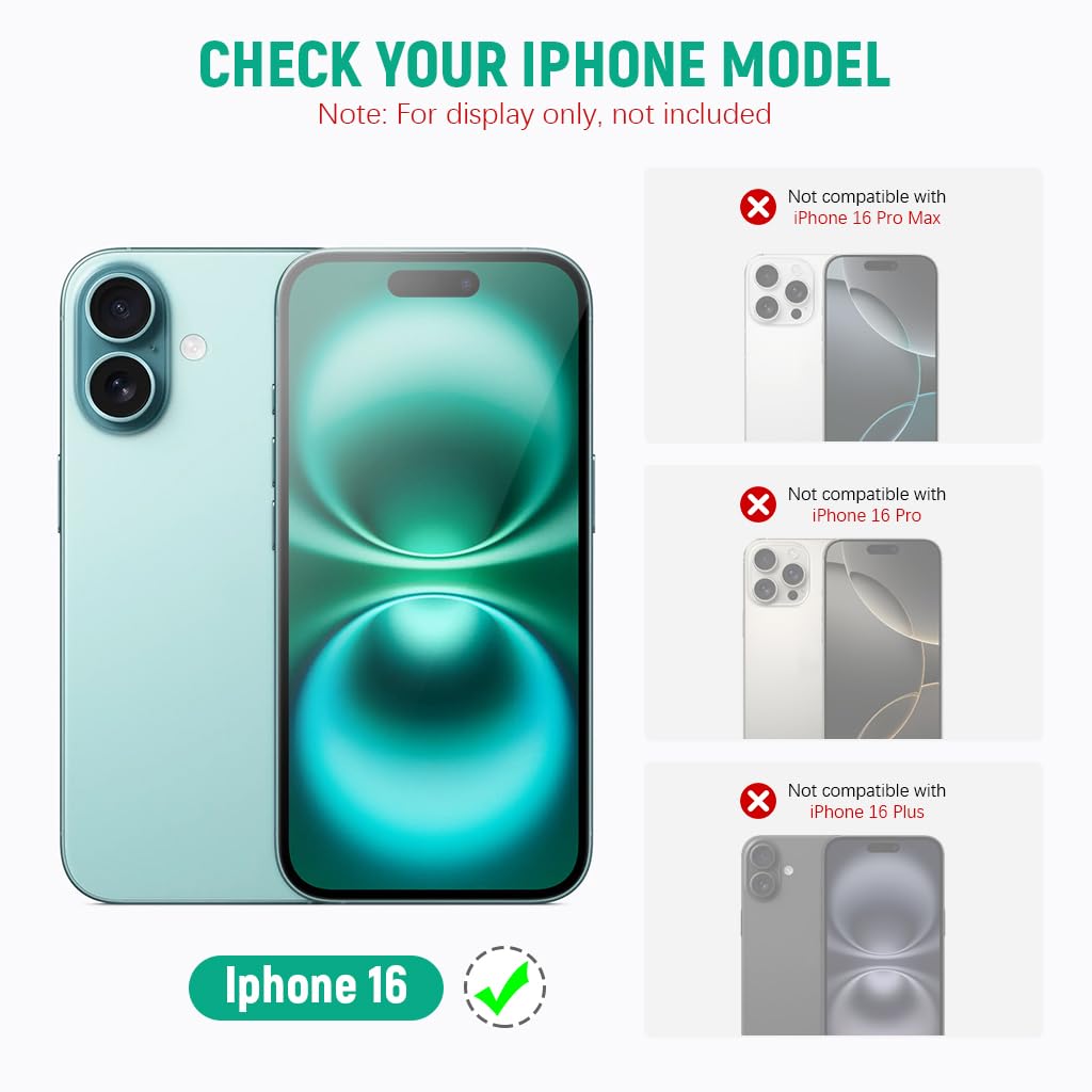 ZEITEL Screen Protector for iPhone 16 with 9H Tempered Glass and 2 Step Auto Alignment | HD Anti Glare Touch Sensitive Design