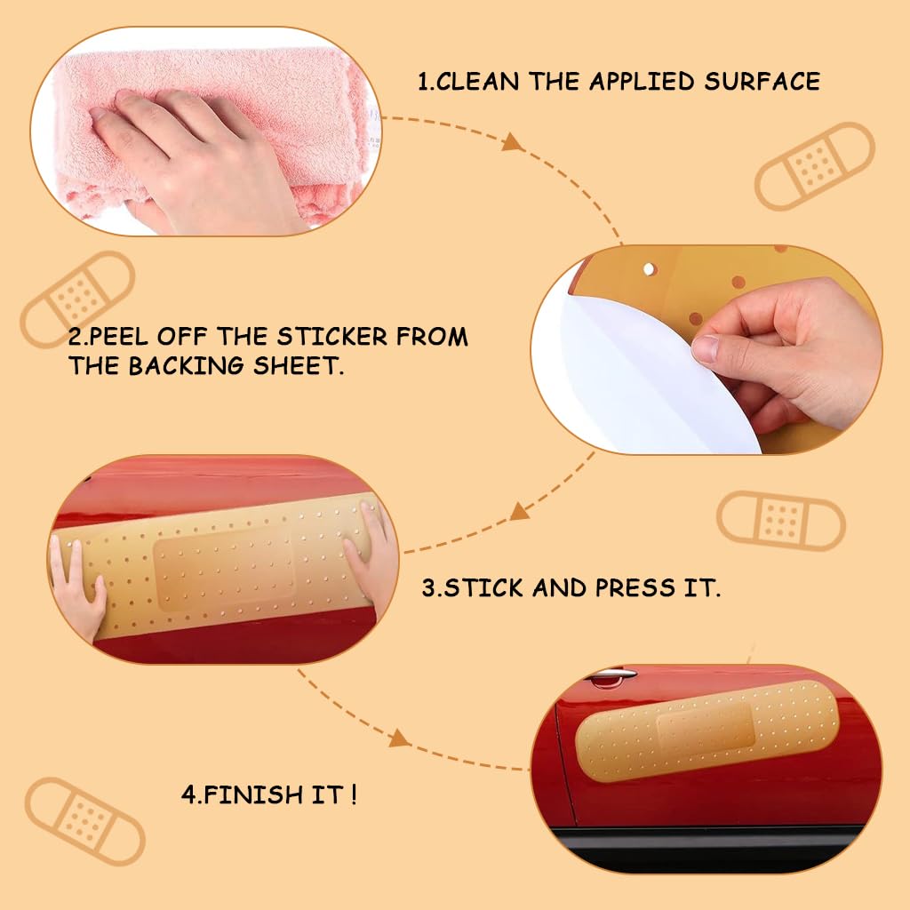 STHIRA Car Bandaid Sticker for Covering Scratches featuring 60x16cm PVC Self‑Adhesive Design