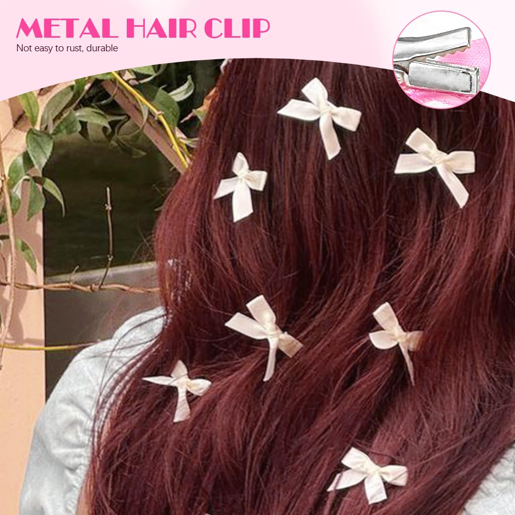 PALAY Hair Clips for Women featuring 50 pcs 1.57 in Satin Ribbon Bows | Cute Y2K Style