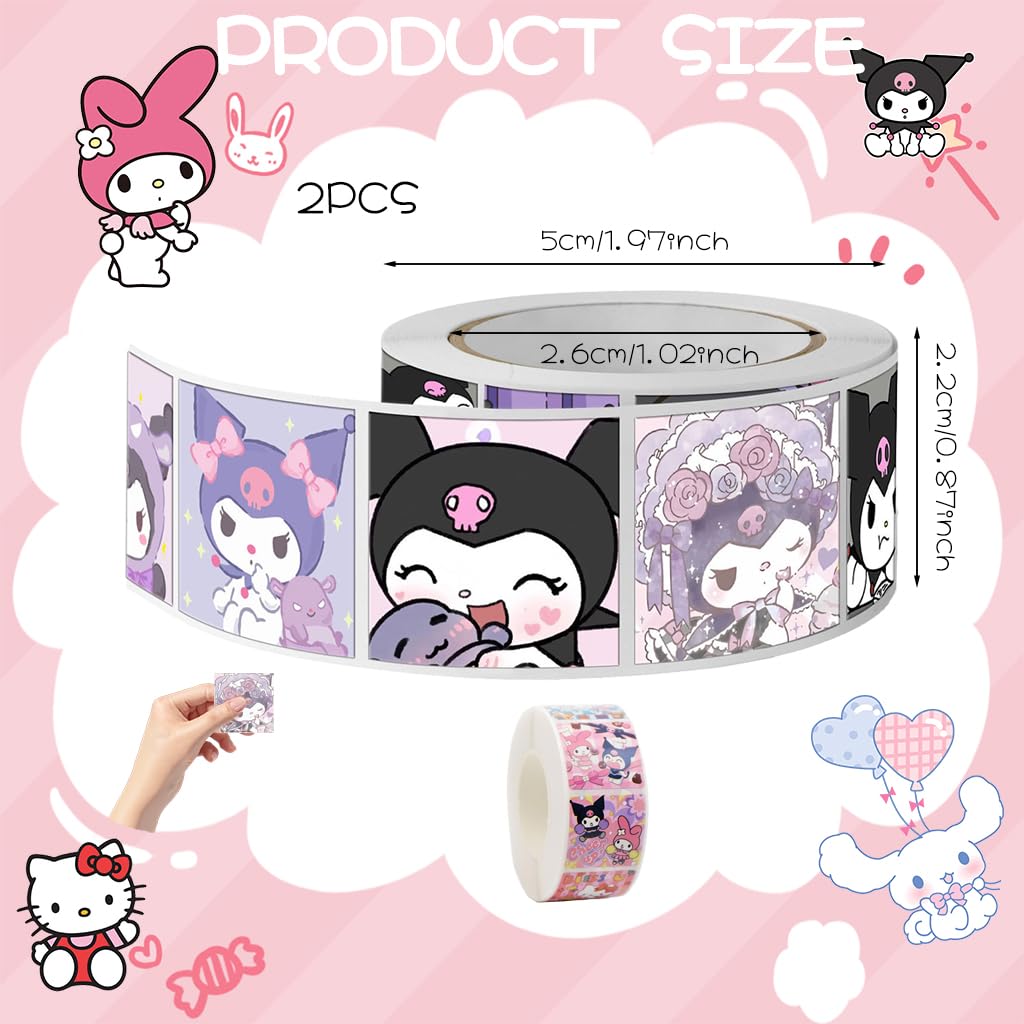 ZIBUYU Sticker Set for Journals and Laptops featuring 1000pcs Reusable Vinyl Anime Designs