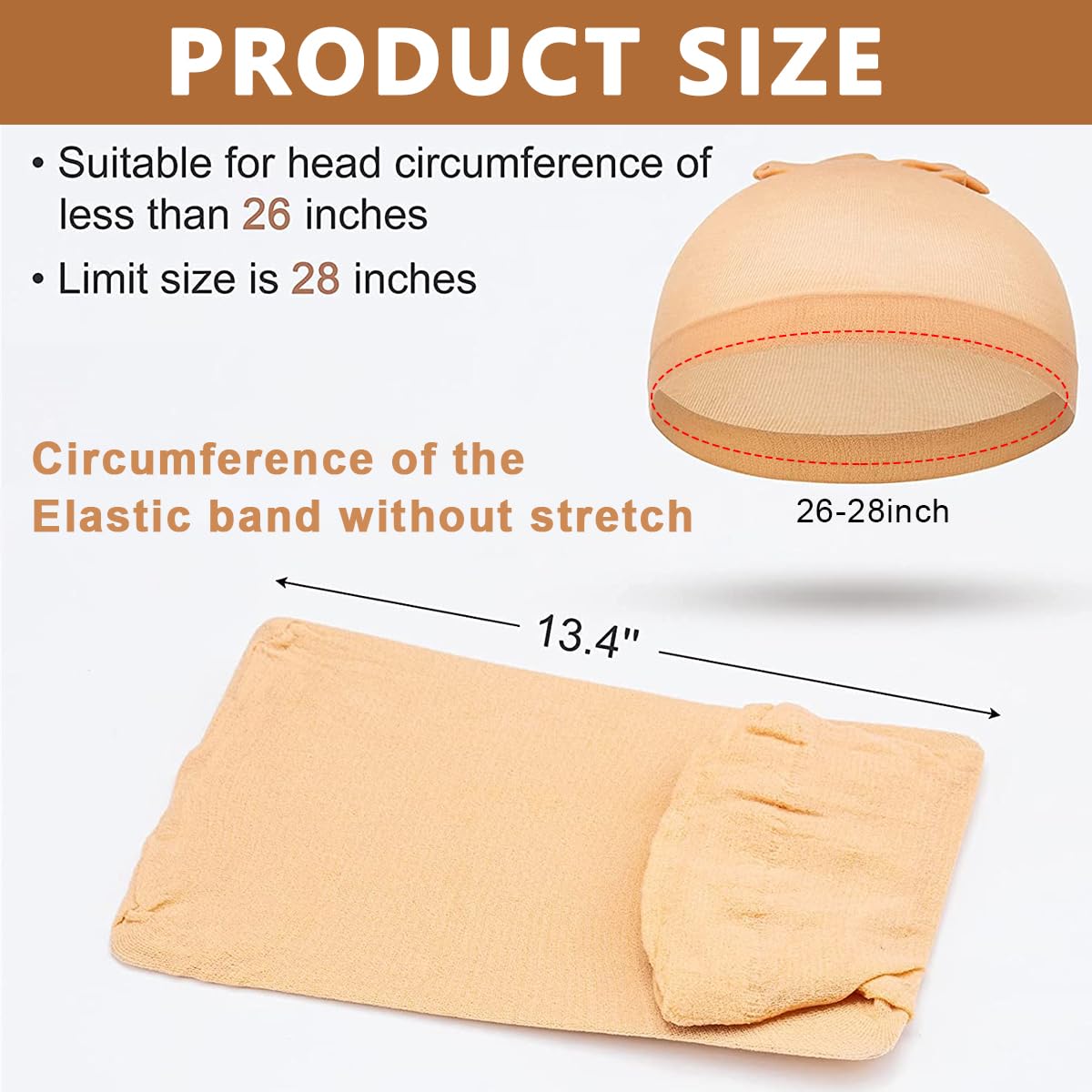 MAYCREATE Wig Cap for Women with Elastic Hemming and 10pcs Set | Breathable Nylon
