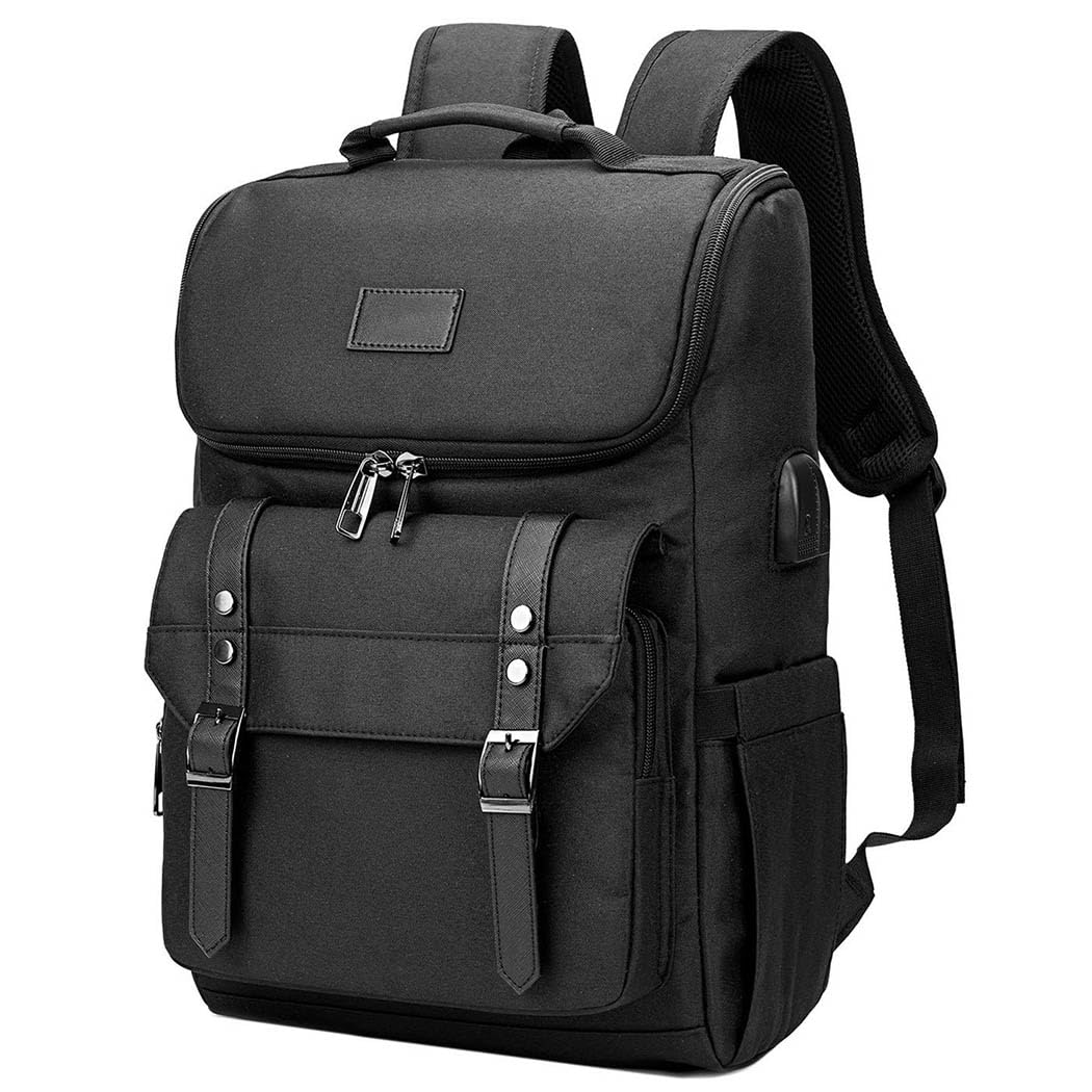 PALAY Laptop Backpack for Office and Travel featuring USB Port and Trolley Strap | Waterproof Oxford Bag Fits 15.6 Inch Laptop