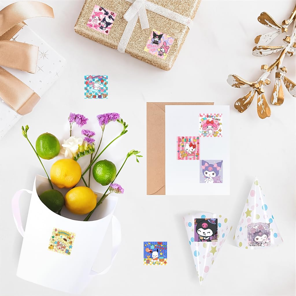 ZIBUYU Sticker Set for Journals and Laptops featuring 1000pcs Reusable Vinyl Anime Designs