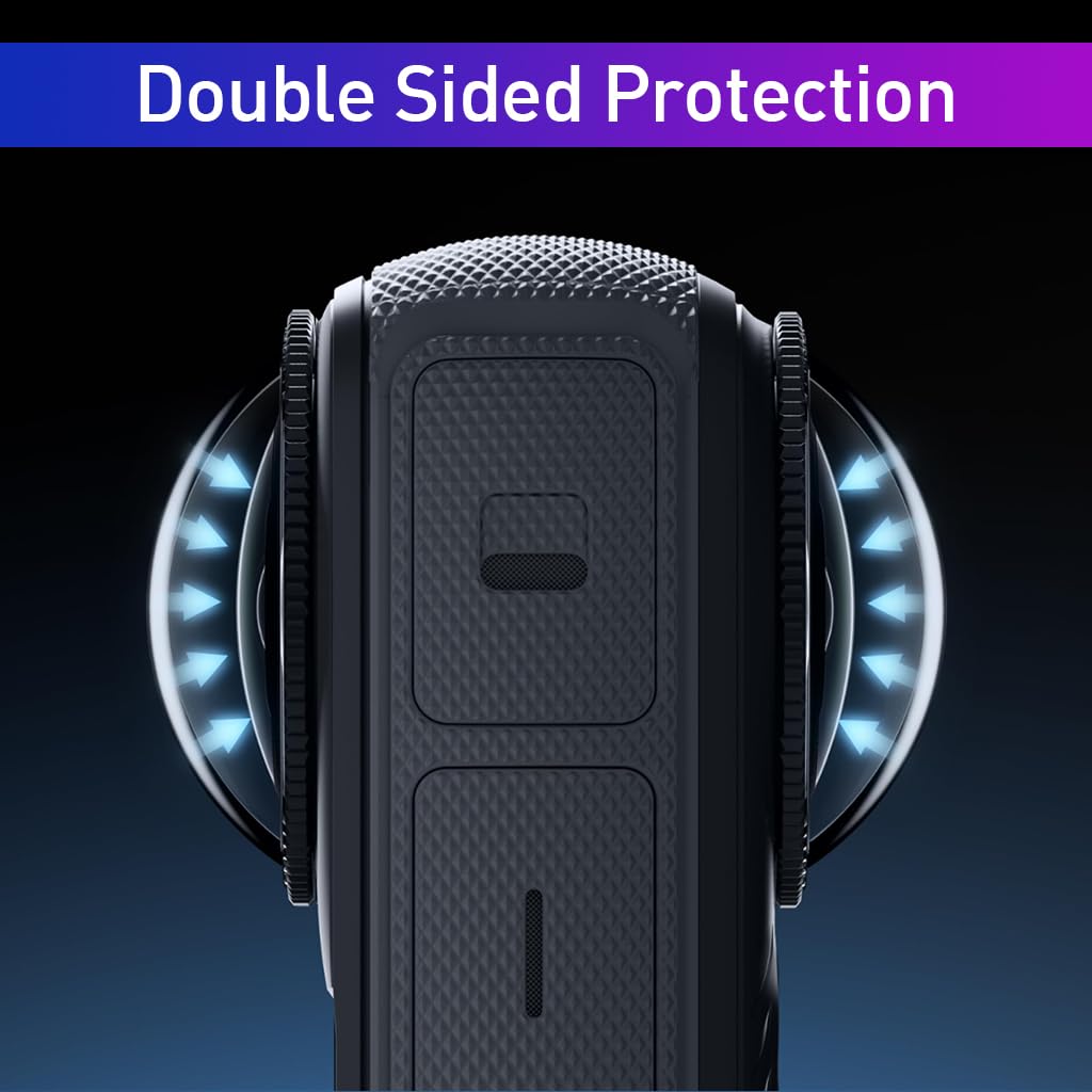 ZORBES Lens Cover for Insta360 X4 Camera with Dual HD Shields and PC Material Protection | Anti Scratch Dust Proof Design for Outdoor Filming