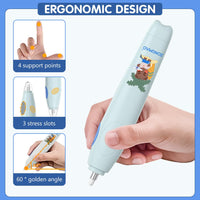 HASTHIP® USB Rechargeable Electric Eraser Pen with 20 Refills - 30 Days Long Work Duration Electric Eraser for Students & Artists, Cartoon Design, Ideal for Drawing & Sketching