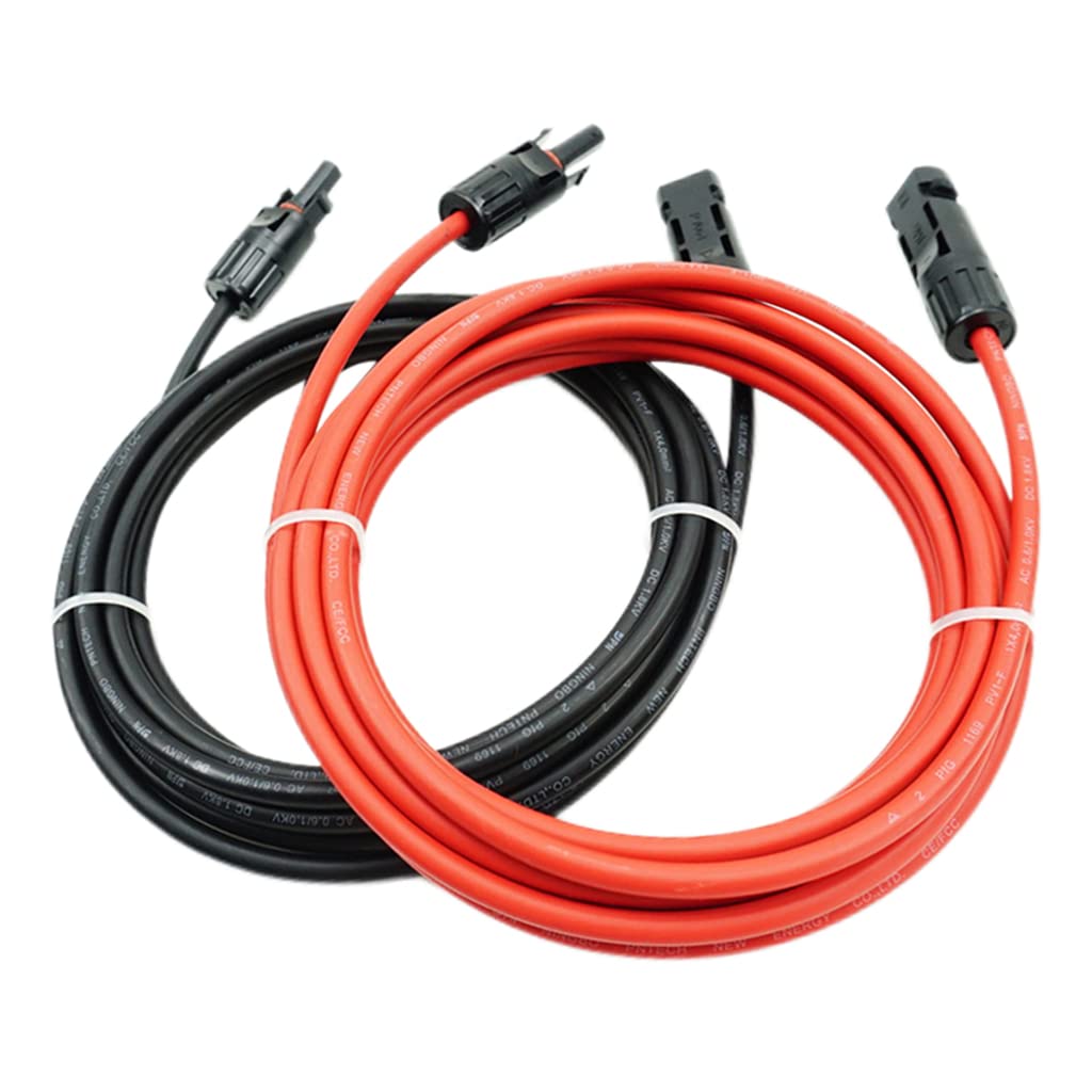 ELEPHANTBOAT Solar Extension Cable for Panels with IP67 Connectors 3ft 10AWG 30A | Oxygen Free Copper Wire