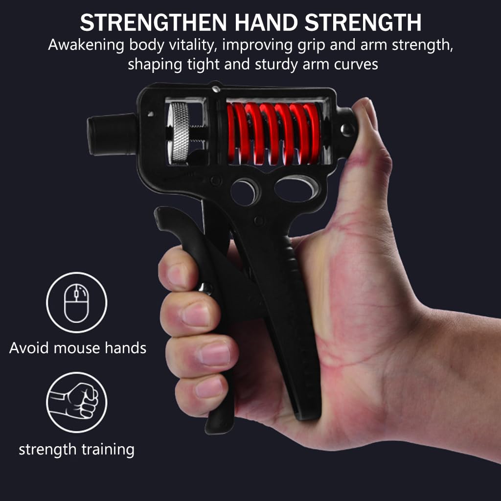Proberos Hand Grip Strength Trainer for Finger and Forearm Workouts with 5–165 kg Adjustable Resistance | Ergonomic Alloy Steel Handles