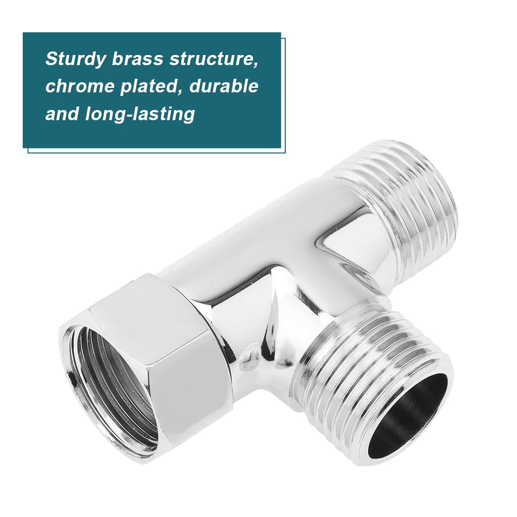 HASTHIP 3-Way Shower Diverter Fitting for Concealed Plumbing with 1/2 in Copper Connector | Gold Finish