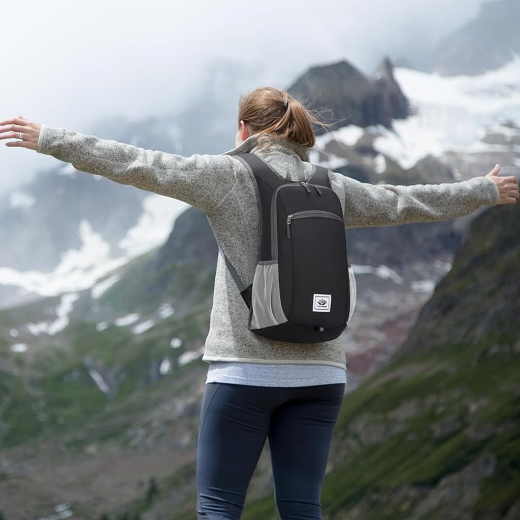 Optifit Travel Backpack for Hiking and Camping with 15L Capacity | Foldable Water‑Resistant Oxford Bag