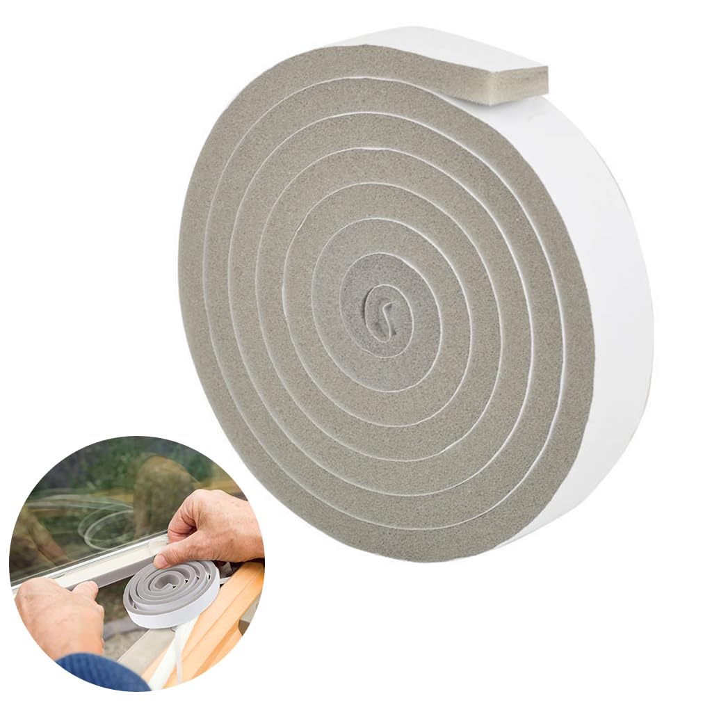 HASTHIP® Window Gap Filler Strip Gap Sealing Tape Self-Adhesive Foam Tape Gap Sealing Tape 3cm x 200 cm Noise Reduction Windproof Window Gap Sealer Foam Strip