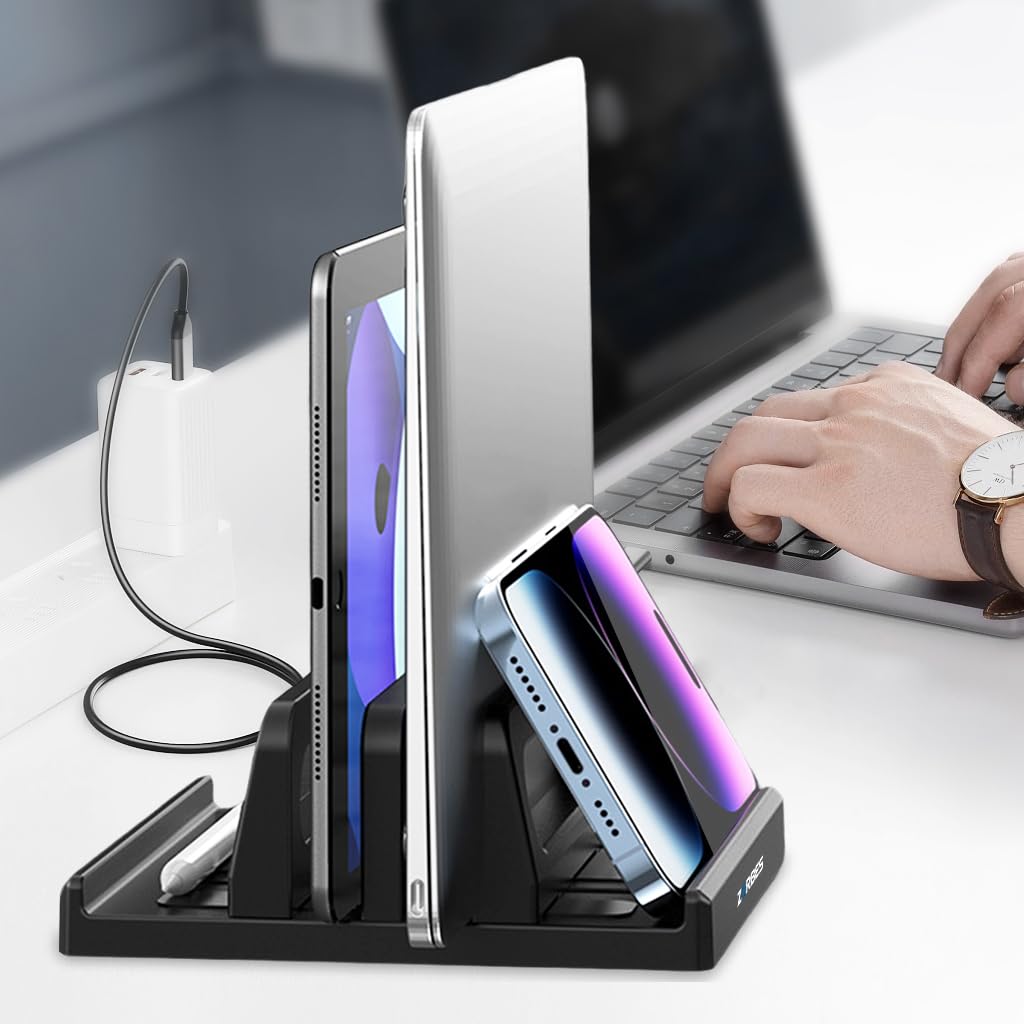 ZORBES Laptop Stand for MacBook and iPad featuring Height Adjustable Foldable Design | Sleek Ventilated Structure