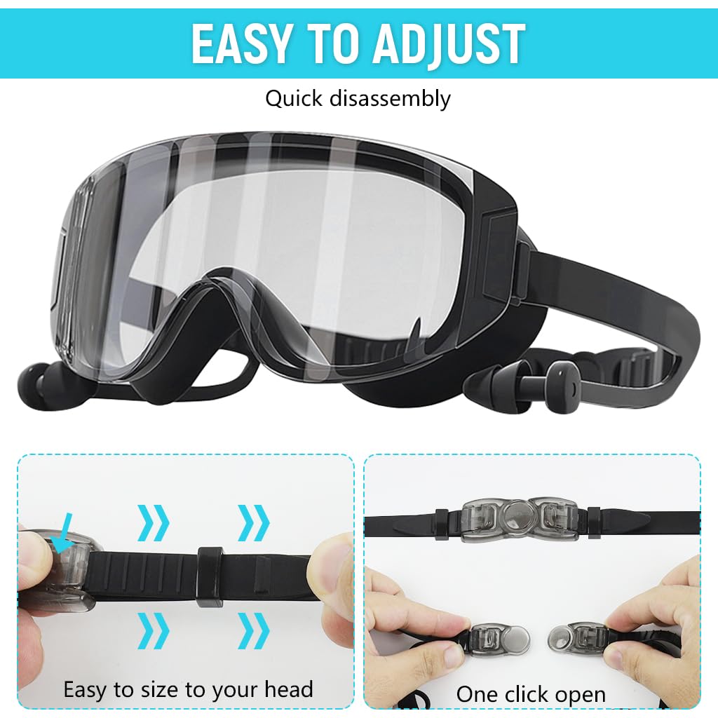 Proberos Swim Goggles for Men and Women with Anti‑Fog HD Vision and UV400 Protection | 3PCS