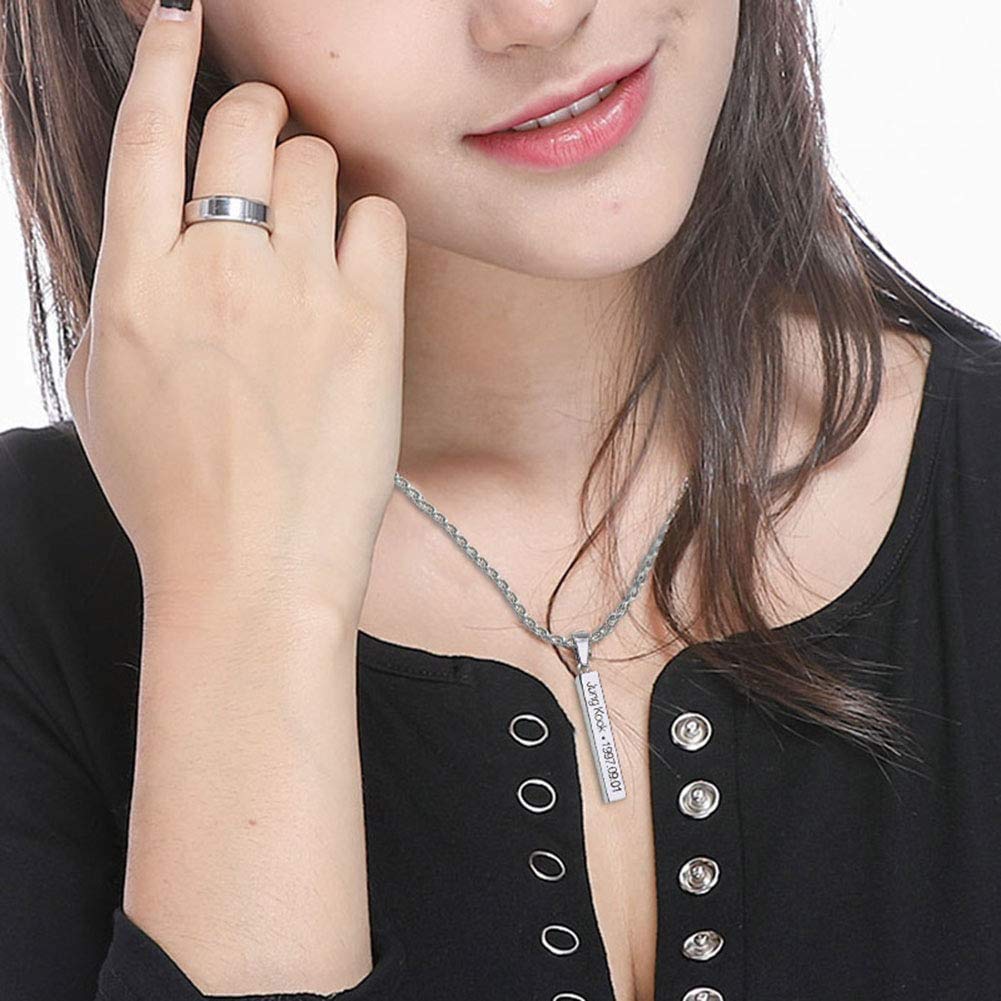 GUSTAVE BTS Pendant Necklace with 48 cm Chain and BTS 2013.06.13 Engraving for Boys & Girls