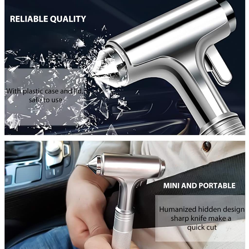 ZIBUYU Car Safety Hammer for Emergency Escape with 6.7x0.8 in Size and Tungsten Steel Tip