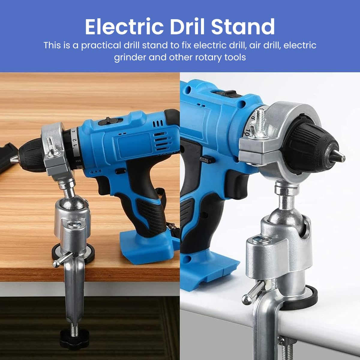 Serplex® Small Bench Clamp Vise 360 Degree Desk Clamp Vise Adjustable Clamp Diameter Robust Aluminum Alloy Bench Clamp Vise for DIY Crafting, Jewelry Making Crafts