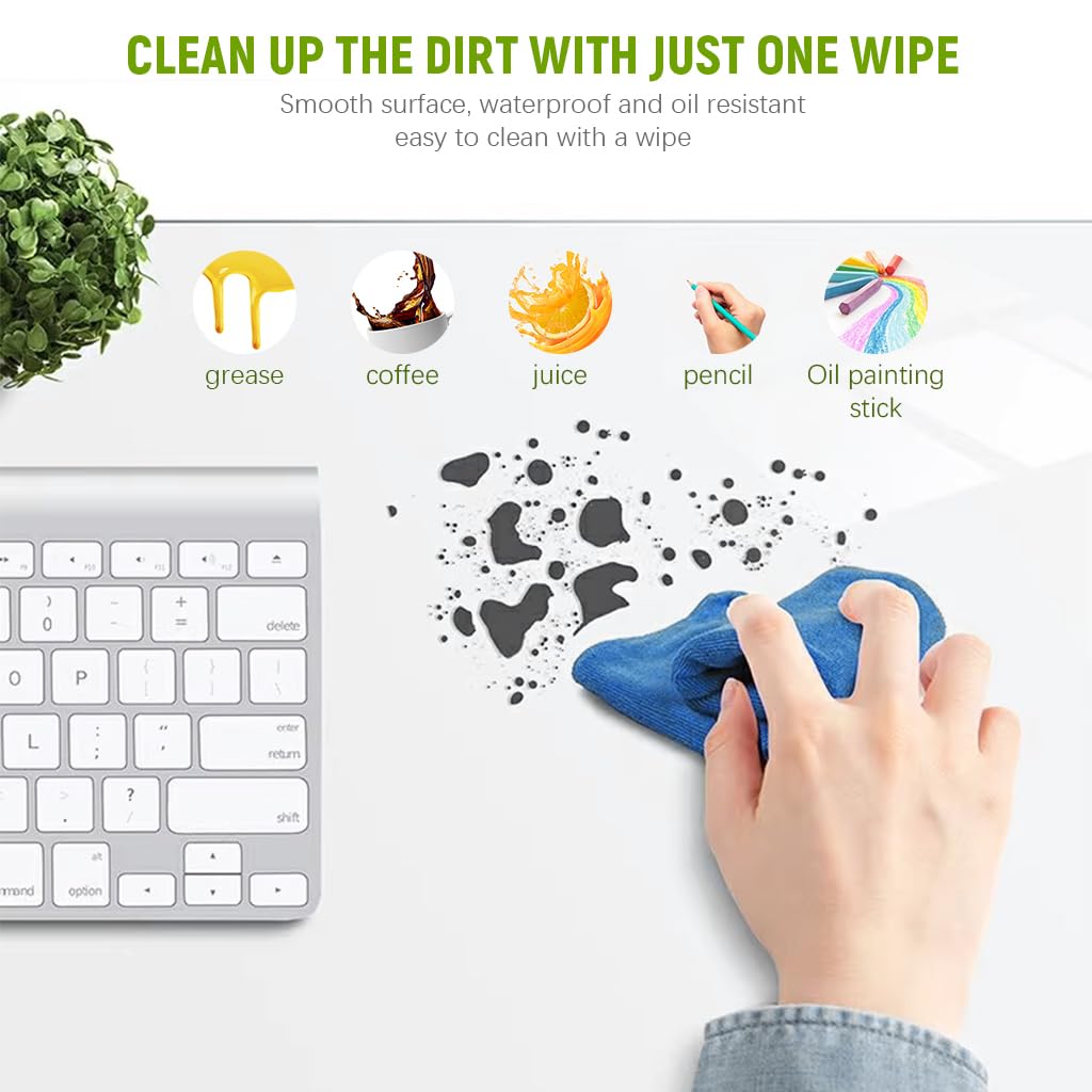 ZORBES Table Mat for Dining and Office Use with Round Corners 60cm x 40cm | Soft PVC Transparent Desk Protector