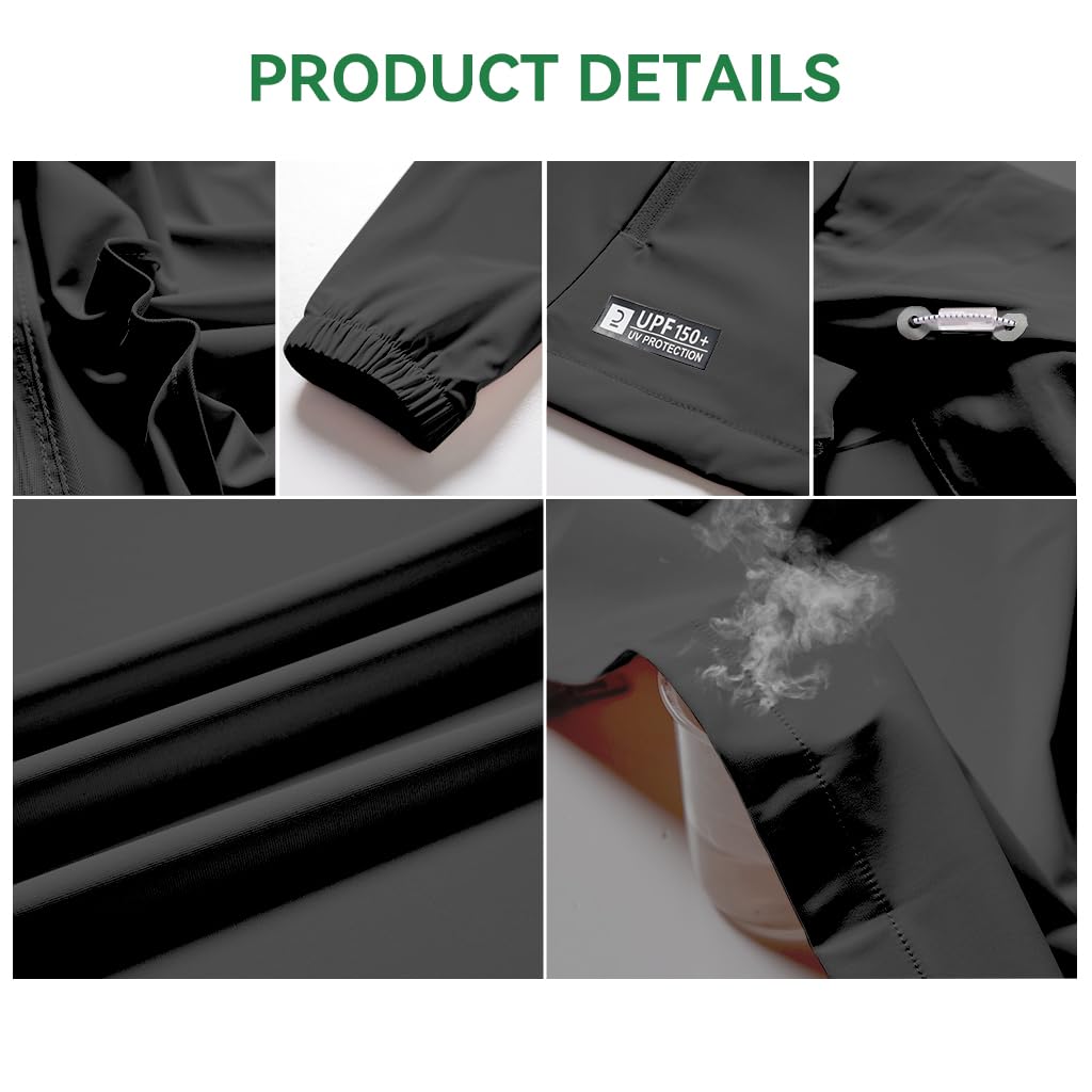 Venzina Sunscreen Jacket for Outdoor Sports with UPF150+ UV Shield and Ice Silk Cooling Tech