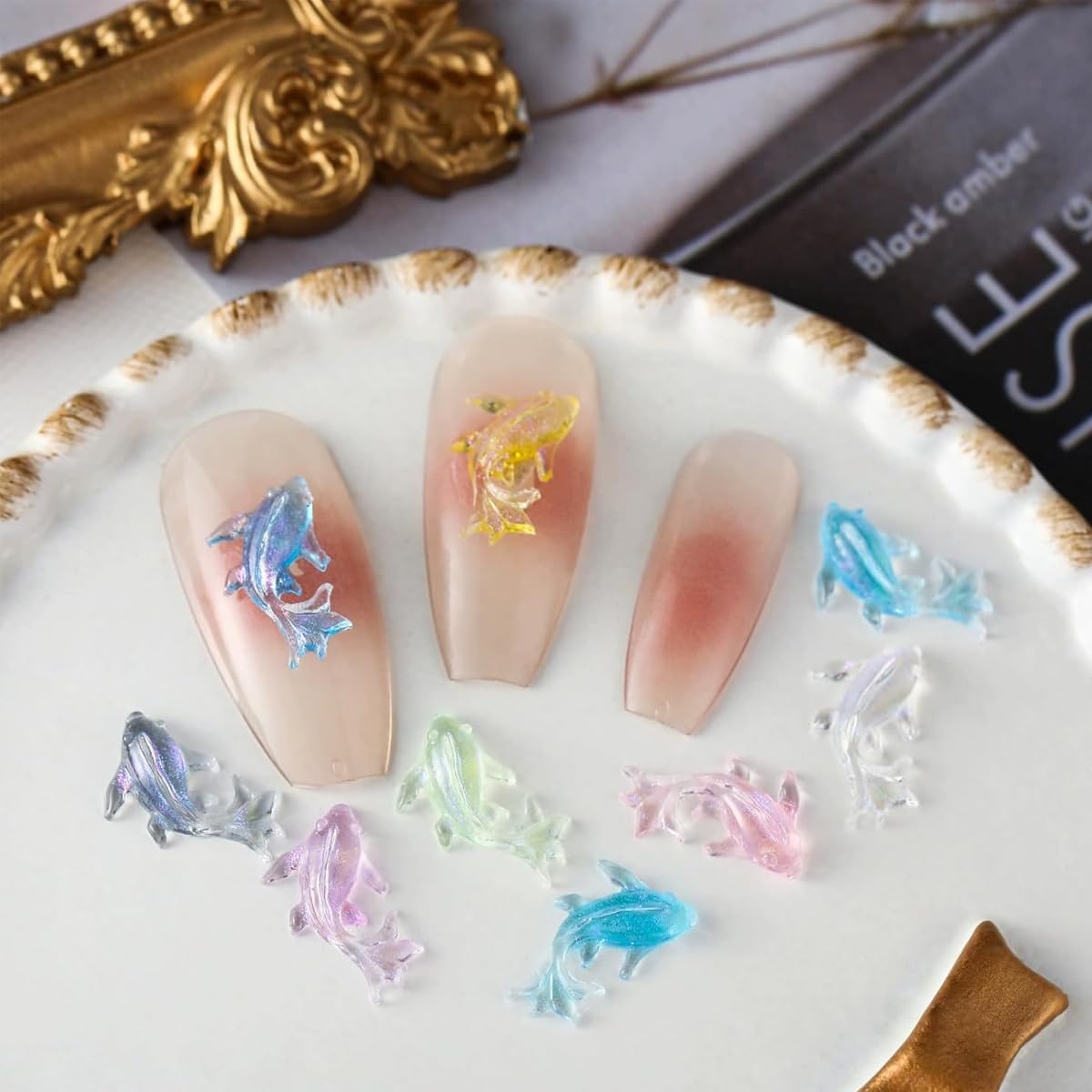 MAYCREATE Halloween Nail Art Stickers for Spooky Designs with 12 Sheets Glow Effect | Self Adhesive 3D Decals for Women and Girls