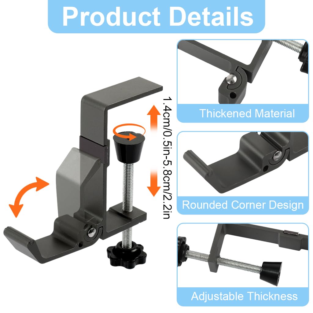 HASTHIP Folding Desk Bag Hook for Office and Travel Use with Foldable Metal Design