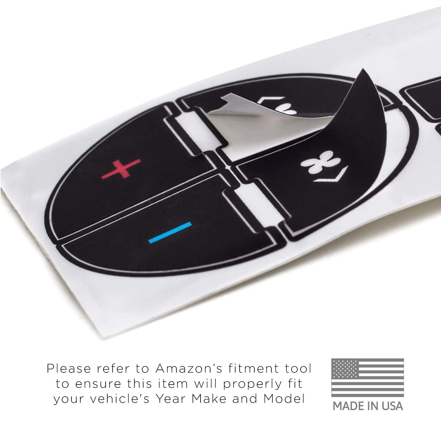 ZIBUYU AC Dash Button Sticker Repair Kit with 19 Icon Decals for GM Vehicles | Matte Vinyl