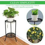 HASTHIP® Flower Pot Stand For Planters, Durable Metal Plant Holder Bracket Plant stand, Double Layer Plant Pot stand for Balcony decoration items outdoor (60cm Height)