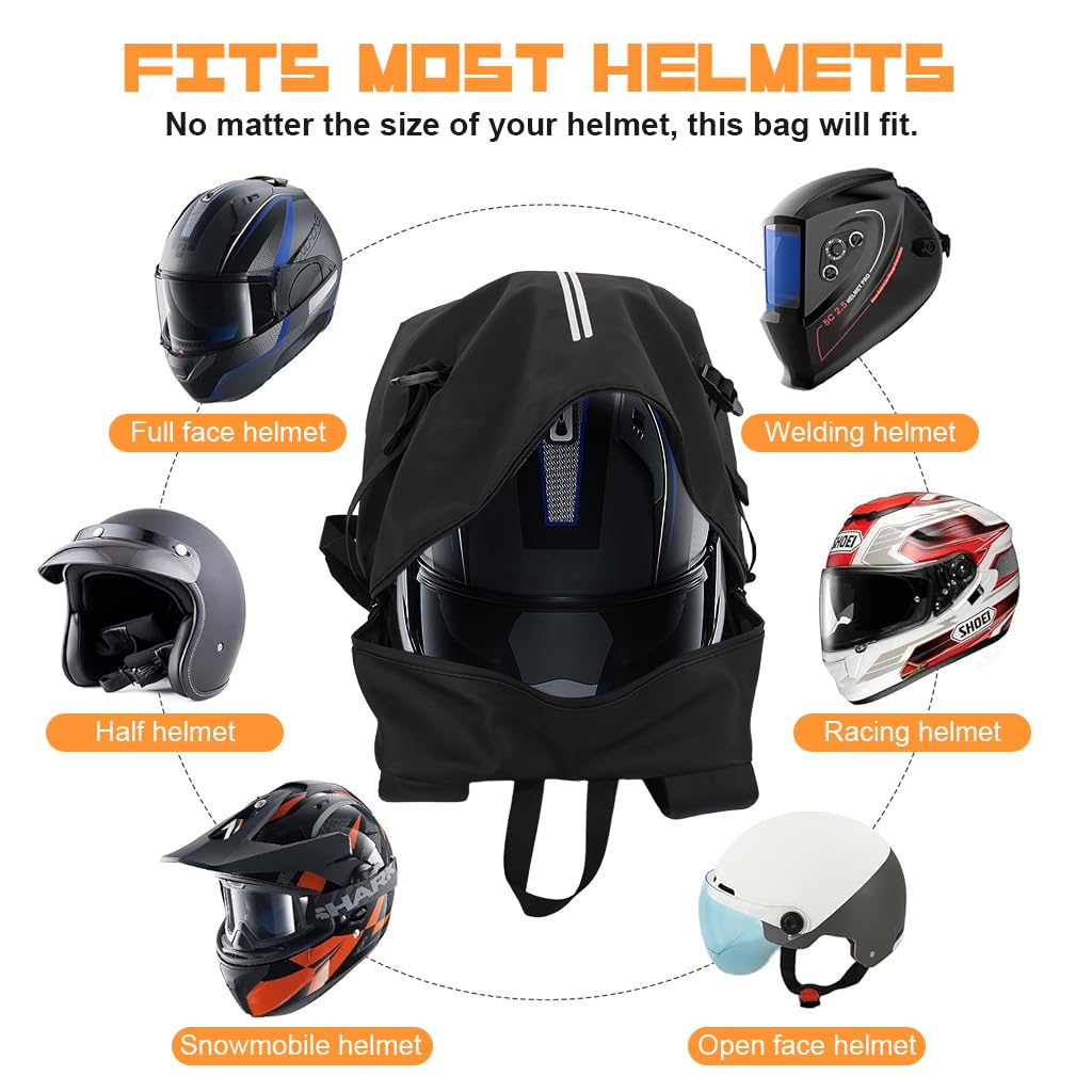Proberos Cycling Backpack for Travel and Hiking with Helmet Compartment and Reflective Strips