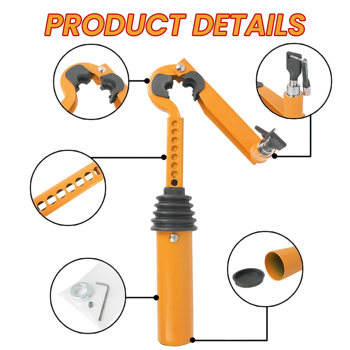 STHIRA Car Gear Shift and Handbrake Lock for Vehicle Security with Dual Locking Mechanism and Heavy Duty Steel | Universal Fit
