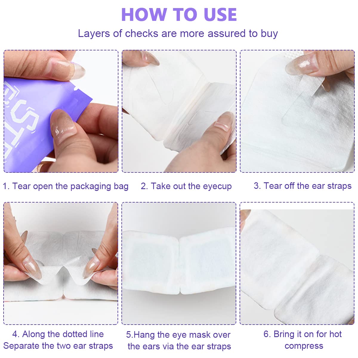 MAYCREATE Steam Sleep Eye Mask for Relaxation with V Cut Fit and 10 Pack Lavender Heat | Travel and Eye Fatigue Relief