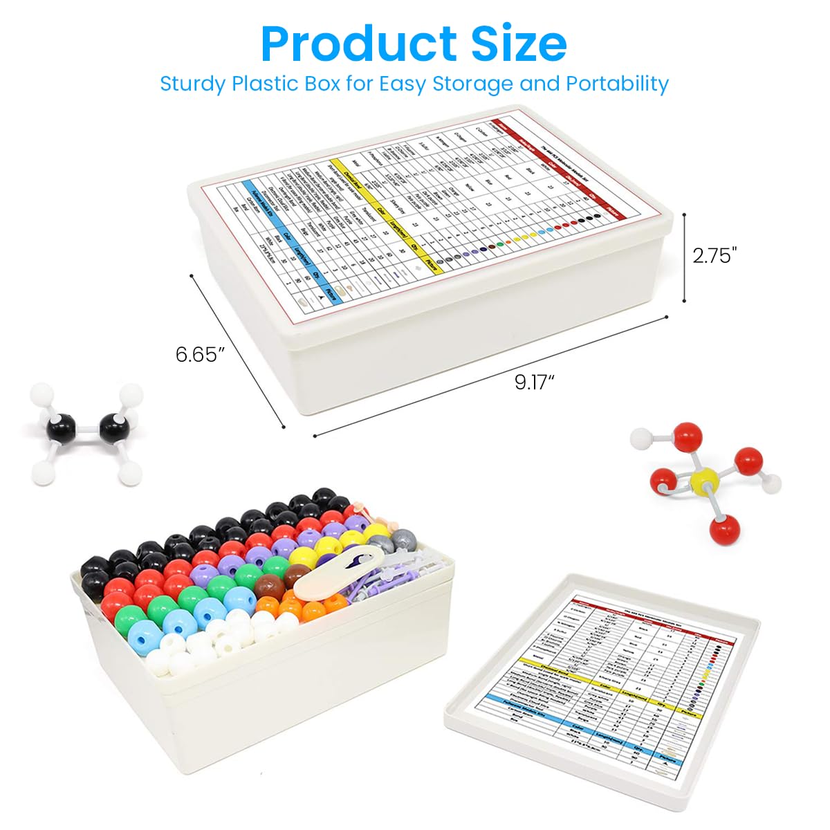 PATPAT® Chemistry Molecular Model Kit (444 Pieces), Student or Teacher Set for Organic and Inorganic Chemistry Learning, Motivate Enthusiasm for Learning and Raising Space Imagination, A Fullerene Kit