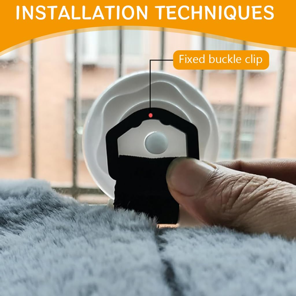 Qpets Cat Hanging Bed for Windows featuring Dual Hole Access and 4 Suction Cups | 31x50x28cm Plush Cat House