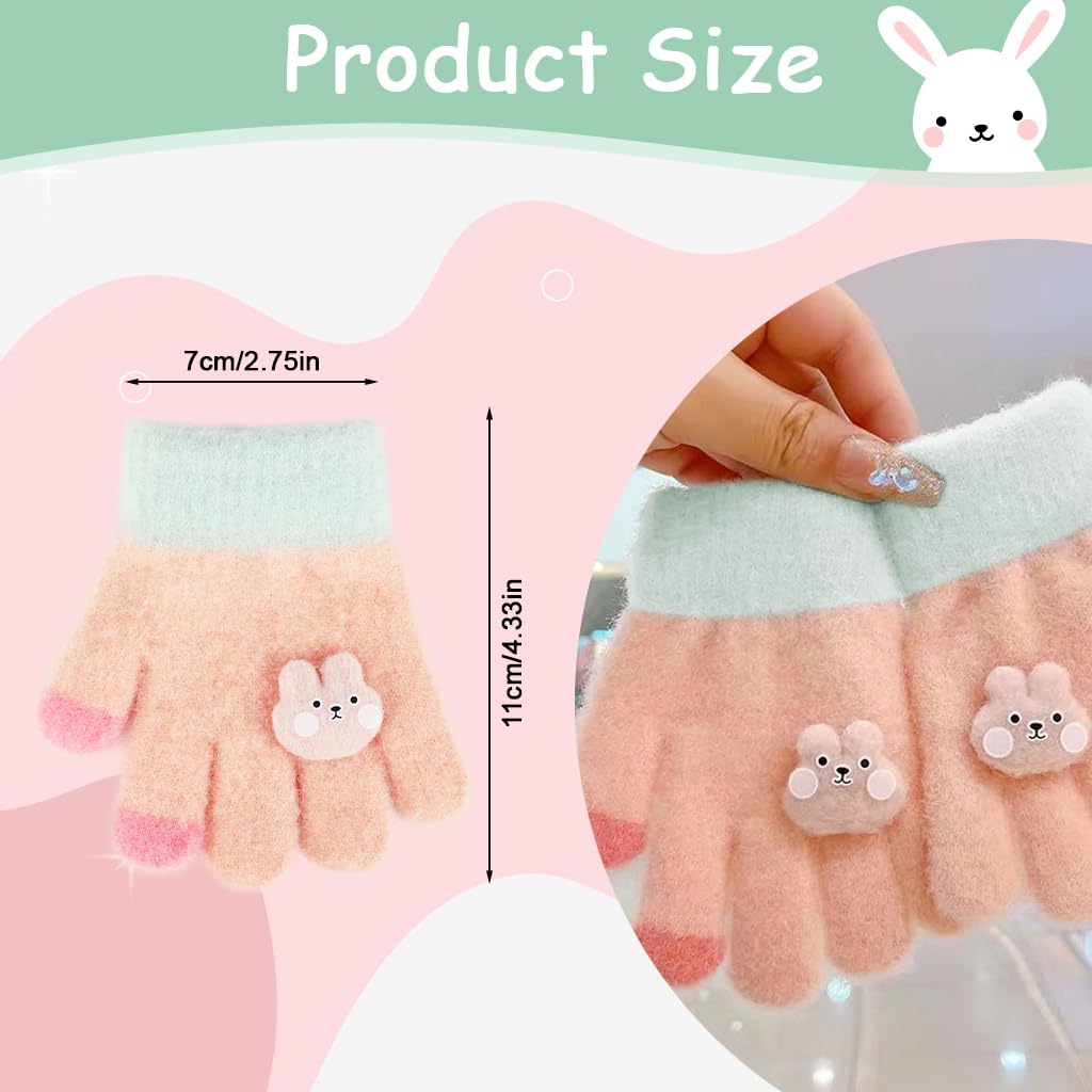 Zibuyu Winter Knitted Mittens for Babies with Elastic Wrist Design | Soft Pink Gloves for 0–3 Years
