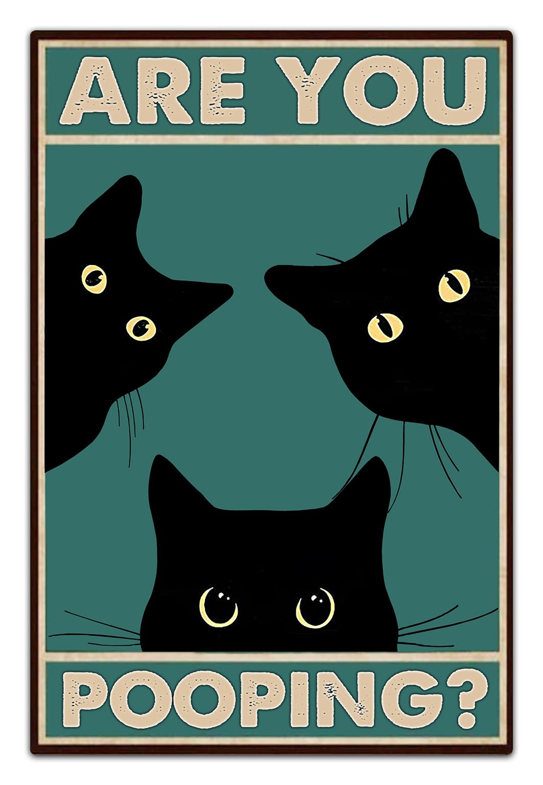 ZIBUYU® Funny Black Cat Wall Art