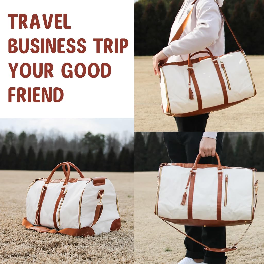 PALAY Travel Duffel Bag for Women with Full Opening Design and Waterproof PU | 20.4 x 10 x 12.5 in