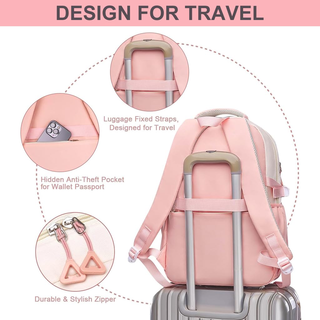 PALAY Girls School Backpack for Students with 32x22x46cm Storage Layer and Padded Straps | Waterproof Nylon Bag