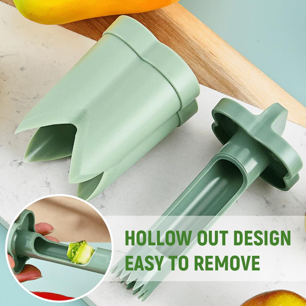Supvox Pepper Corer Tool for Quick Deseeding and Cutting with 2 in 1 Dual Corers | Easy Twist Design